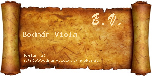 Bodnár Viola névjegykártya