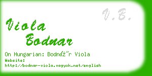 viola bodnar business card
